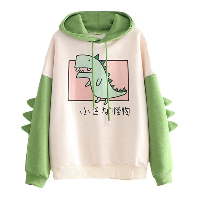 Kawaii 2024 dinosaur hoodie