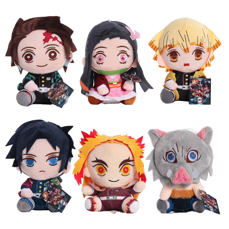 18-20cm Demon Slayer / Kimetsu No Yaiba Plush Tanjiro, Zenitsu, Inosuke, Nezuko