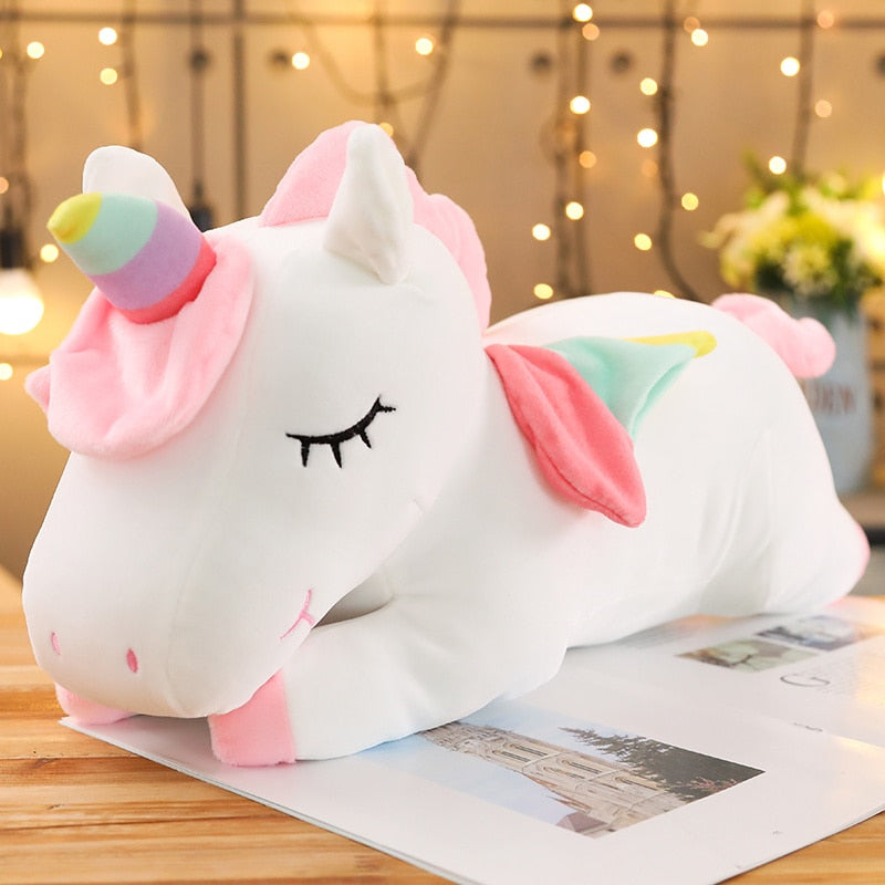 25-100cm Giant Unicorn Plushie in White or Pink