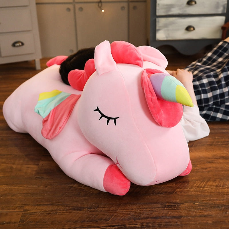 25-100cm Giant Unicorn Plushie in White or Pink