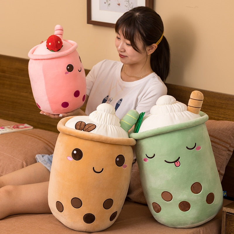 23-70CM Boba Tea / Bubble Tea Plushie Soft Toy in 3 Colours