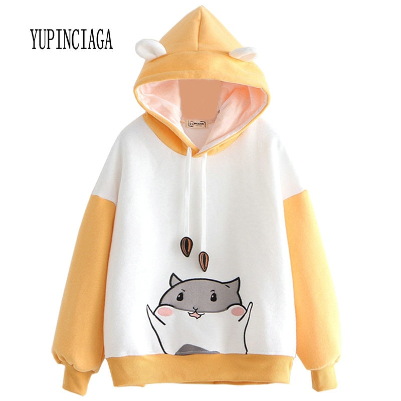 Kawaii Hungry Hamster Hoodie