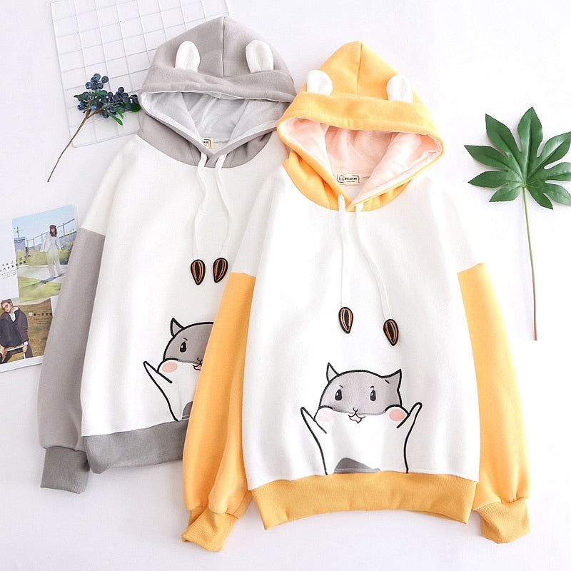 Kawaii Hungry Hamster Hoodie