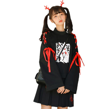 Harajuku Gothic Style Laced Foxgirl Top