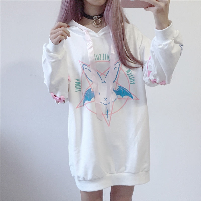 Harajuku Gothic Style Fallen Cutie Bunny Hoodie