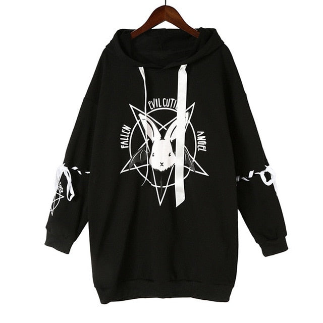 Harajuku Gothic Style Fallen Cutie Bunny Hoodie