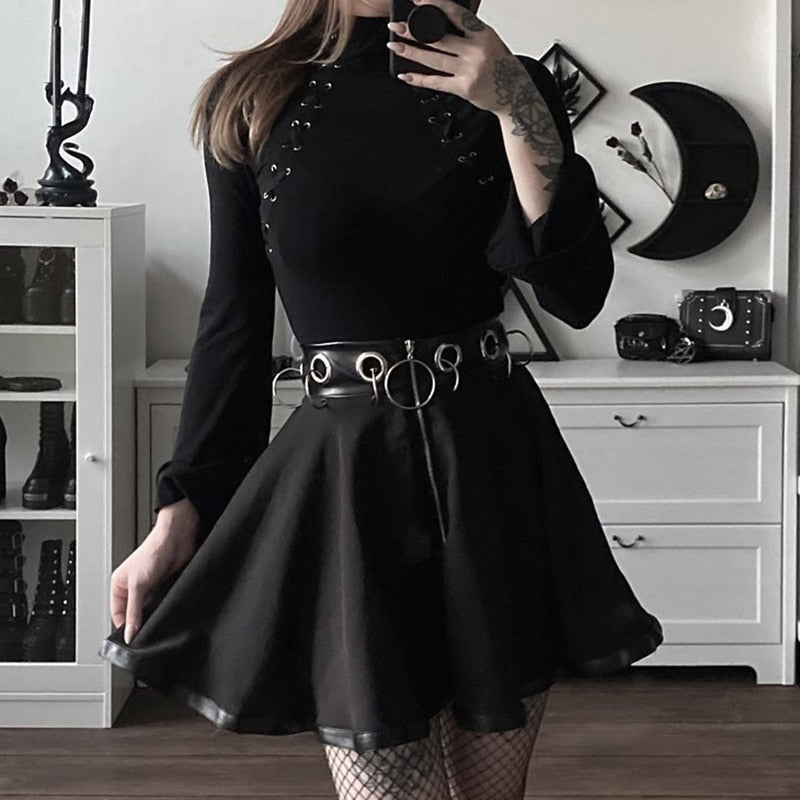 Harajuku Gothic Ring Mini-Skirt