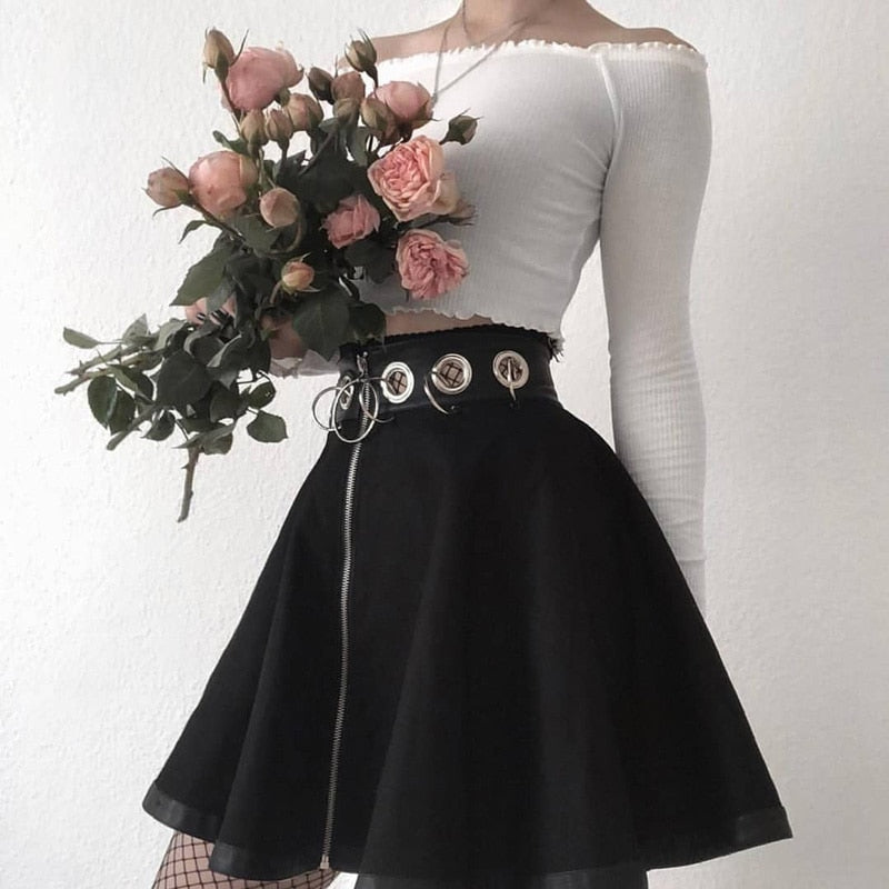 Harajuku Gothic Ring Mini-Skirt