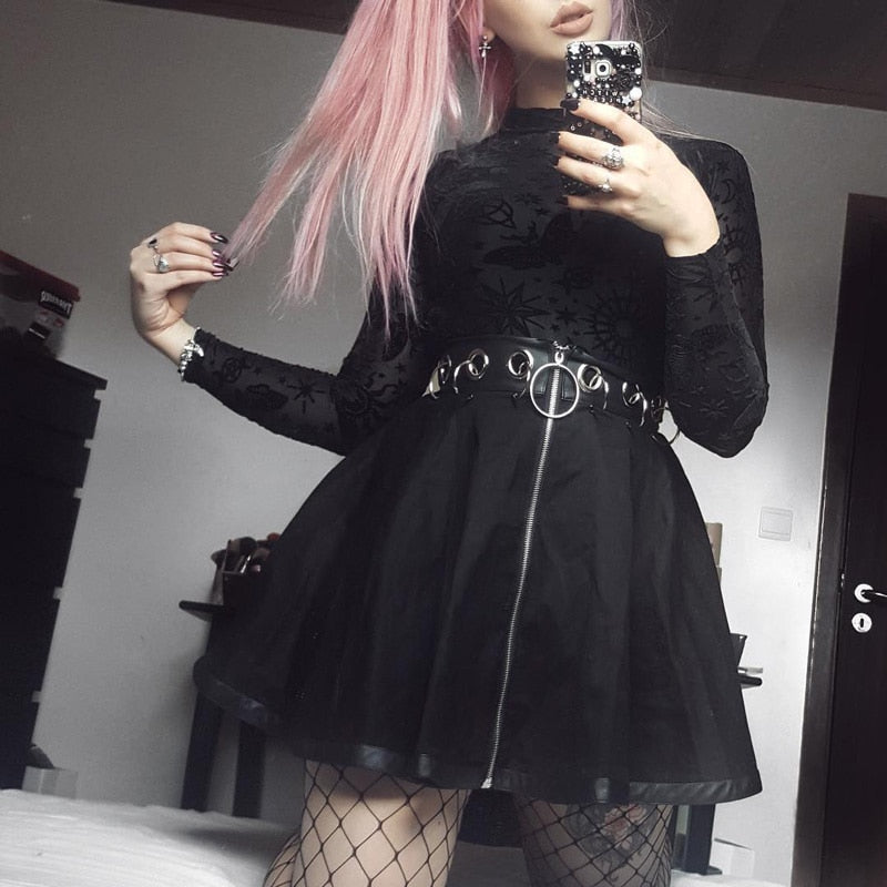 Harajuku Gothic Ring Mini-Skirt