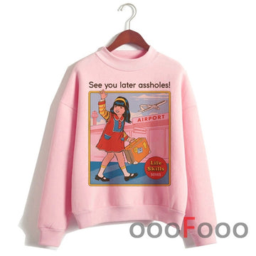 Ironic Children's Book Parody Sweatshirt - See you later assholes!