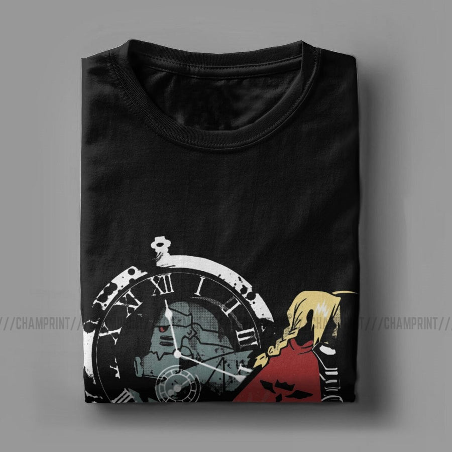 Fullmetal Alchemist Ed and Al Black T-Shirt