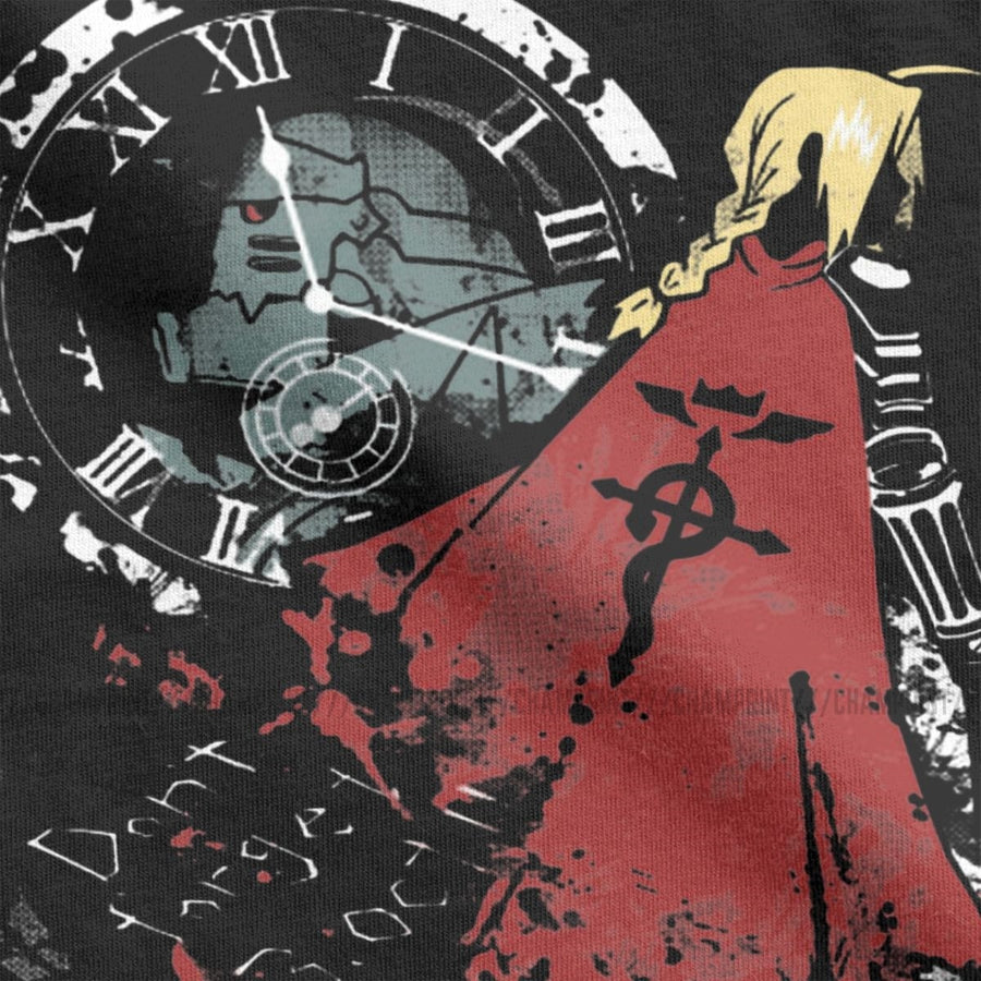 Fullmetal Alchemist Ed and Al Black T-Shirt