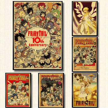 Fairy Tail Retro Style Posters