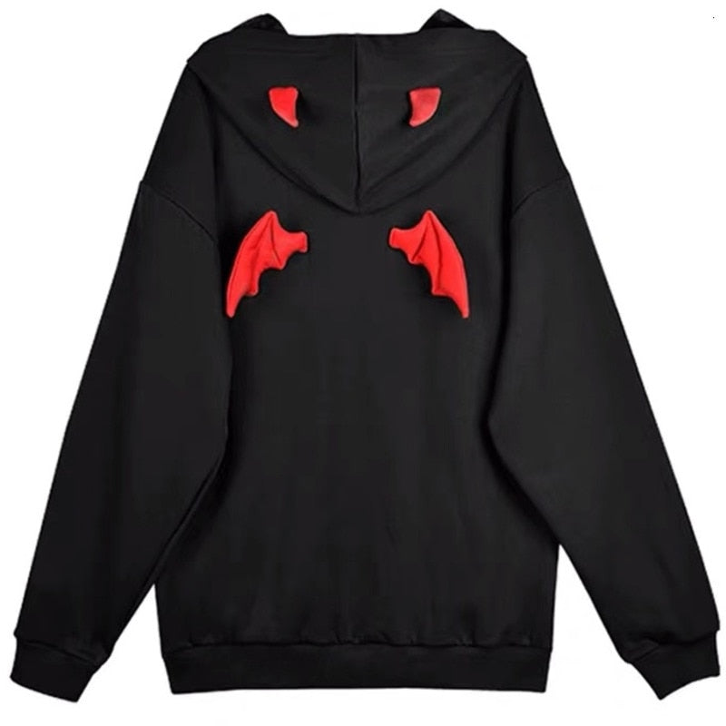 Harajuku Gothic Style Devil Wings Hoodie