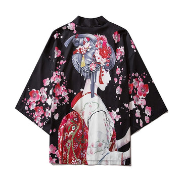 Japanese Unisex Half Length Kimono: Geisha