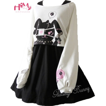 Harajuku Gothic Style Gloom Bunny Dress