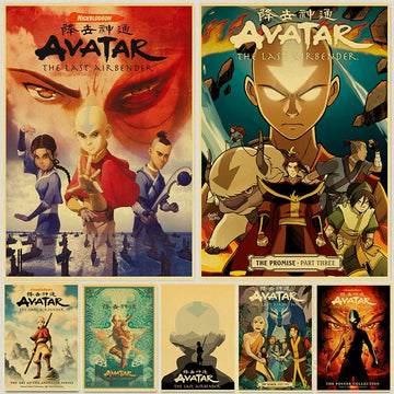 Avatar The Last Airbender Retro Style Posters