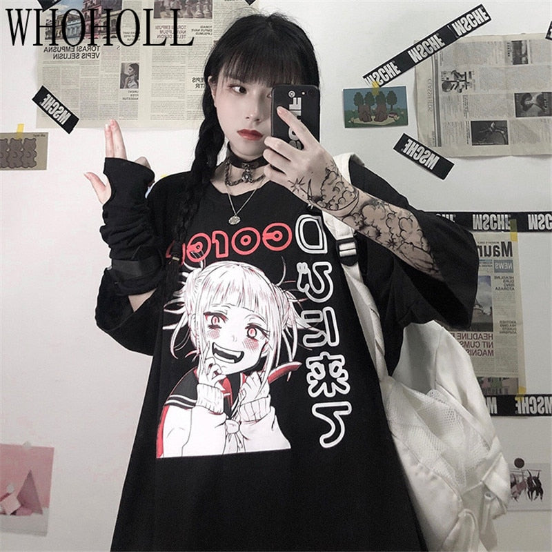 Himiko Toga My Hero Academia Oversize T-Shirt in Black or White
