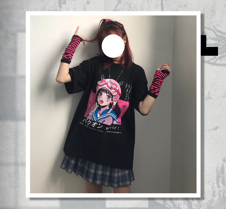 Harajuku Punk Bike On Senpai T-Shirt