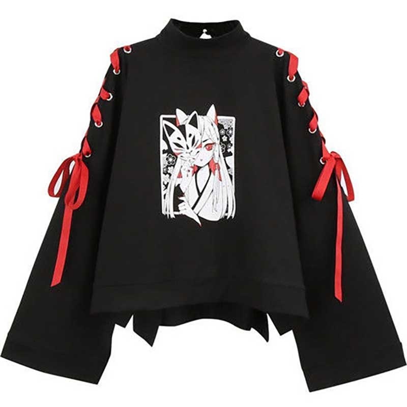 Harajuku Gothic Style Laced Foxgirl Top