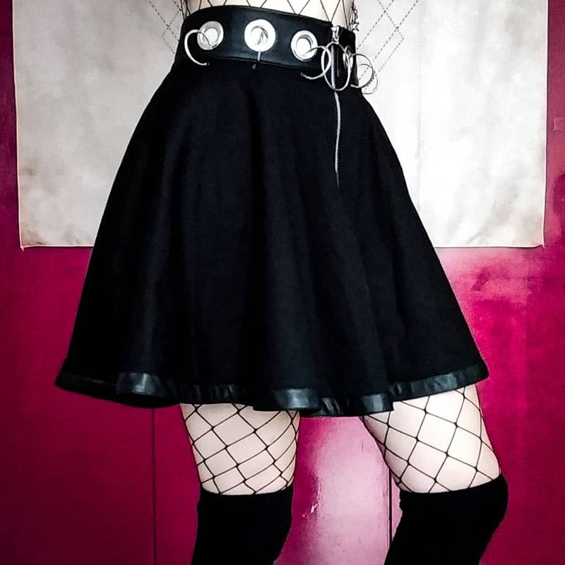 Harajuku Gothic Ring Mini-Skirt