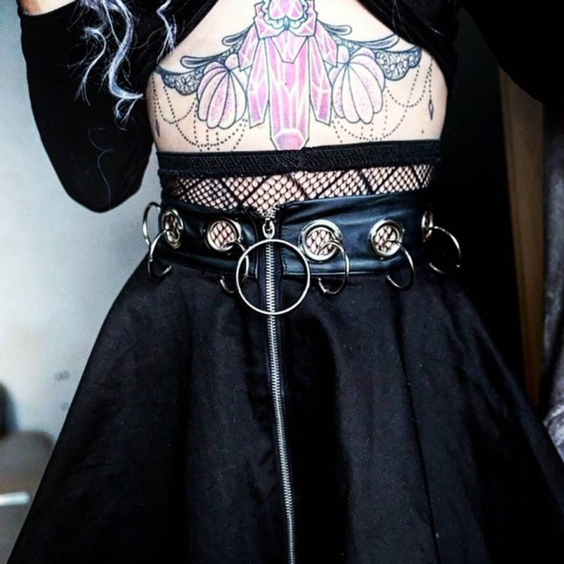 Harajuku Gothic Ring Mini-Skirt