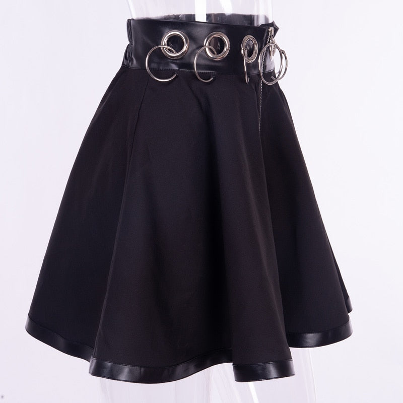 Harajuku Gothic Ring Mini-Skirt