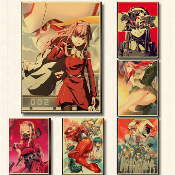 DARLING in the FRANXX Retro Style Posters