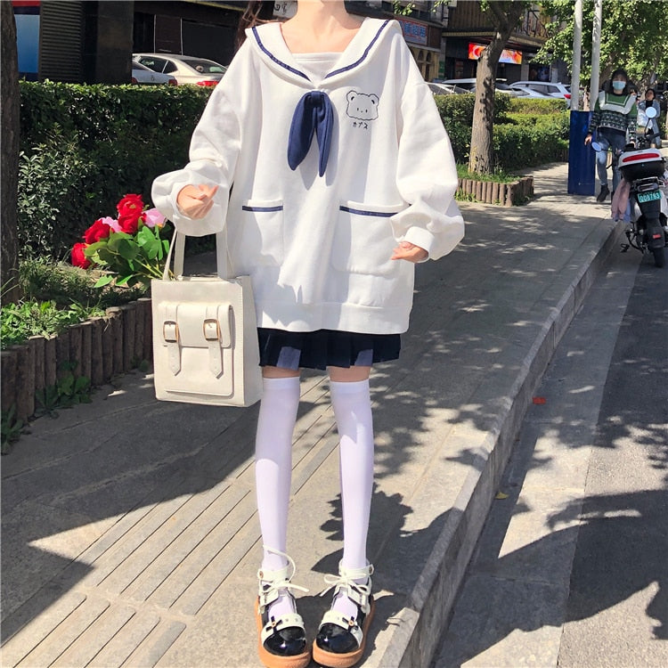 Harajuku Sailor Style Sweatshirt in 3 Colours