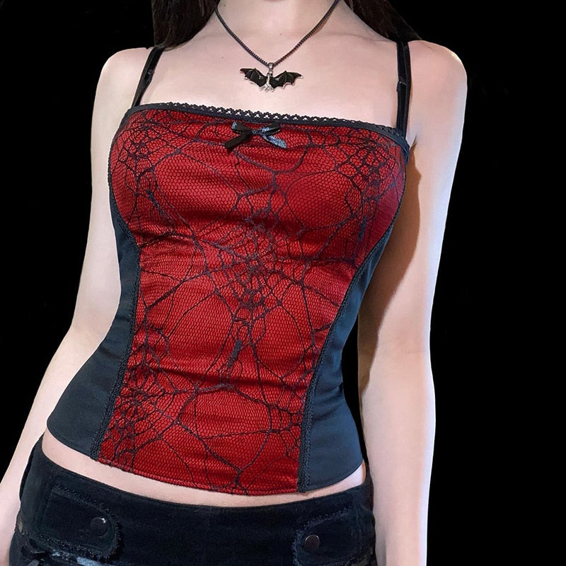 Harajuku Gothic Spiderweb Camisole in 3 colours