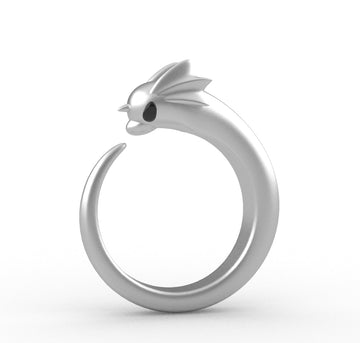 Pokemon Dratini Silver Plated Ring