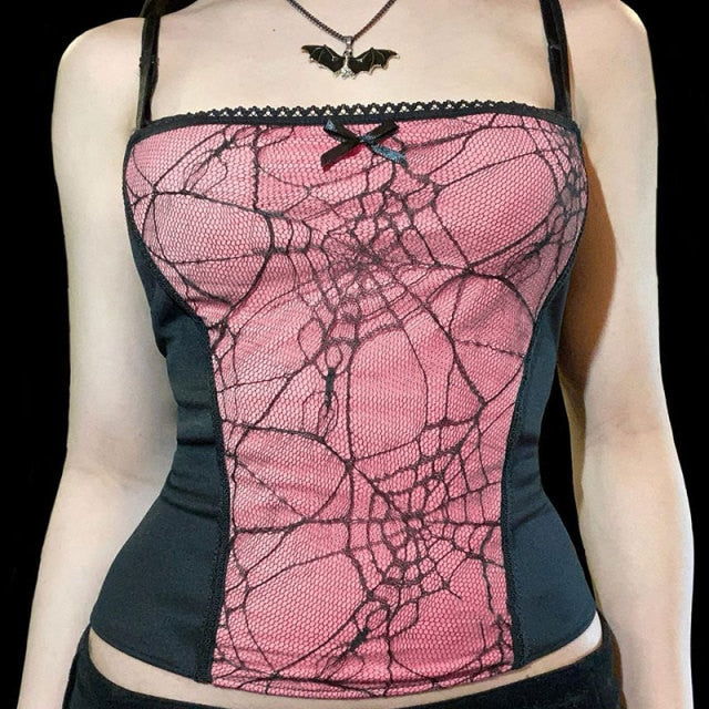 Harajuku Gothic Spiderweb Camisole in 3 colours