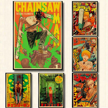 Chainsaw Man Retro Style Posters